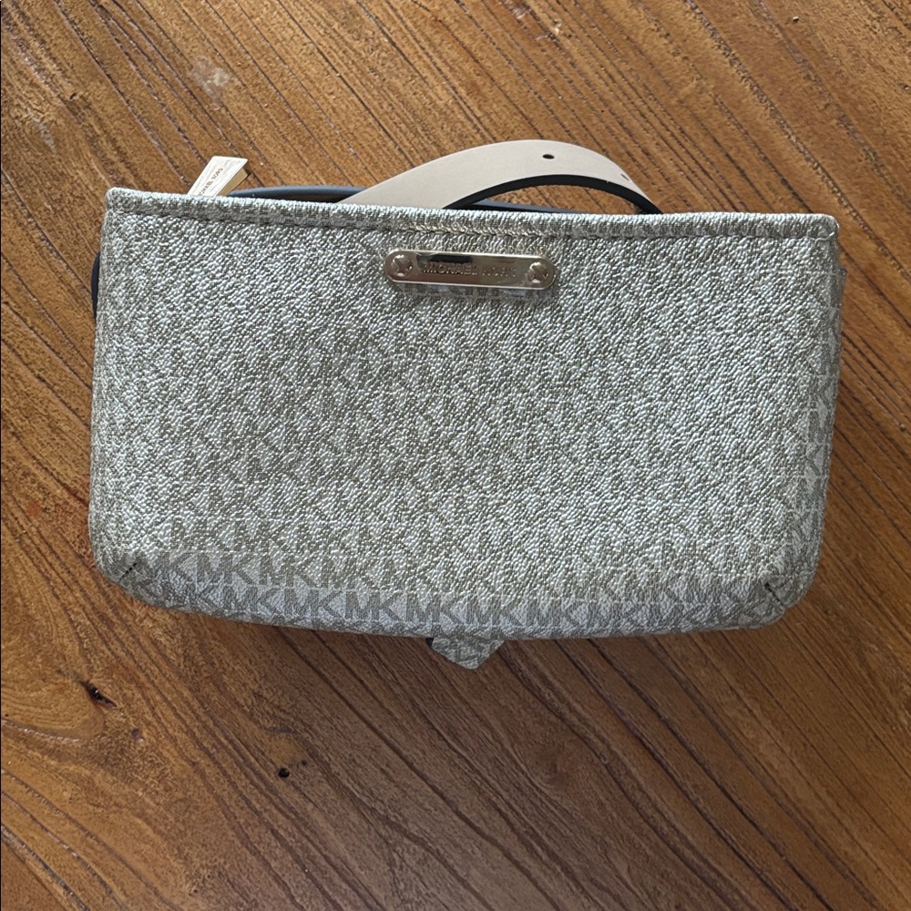 Michael Kors Silver Monogram Pouch